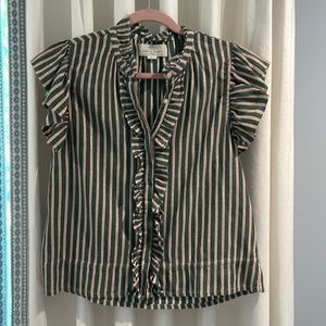 Birds of Paradis Paige ruffle trim blouse size S